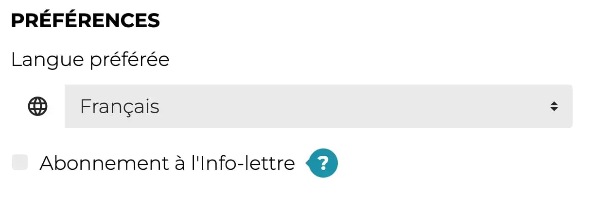 Abonnement infolettre